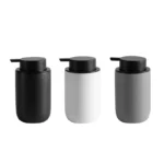 Nordic Ceramic Bathroom Lotion Bottle Press Hand Sanitizer Bottle Mouthwash Cup Toothbrush Holder Black Liquid Soap