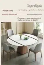 Slate Extendable Round Dining Table – close-up detail
