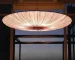 Handcrafted wabi sabi pendant light in a cozy living room
