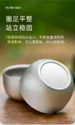 D2 Pure Titanium Double-layer Small Tea Cup Coffee for Outdoor Camping coffee and Tea Tableware Set Brewing Tea Cup 50ML