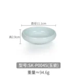 Melamine Imitation Porcelain Small Plate Korean Disc Restaurant Tableware Creative Small Bowl – side view