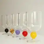 Colorful Glass Cup High Borosilicate Glass Goblet Wine Glass Red Wine Cocktail Glass Colored Glass Champagne Glass