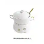 Embossed Ceramic Dessert Soup Bowl White Stew Cup Luxury Gold-plated Exquisite Soup Cup Porridge Bowl Tableware Kitchen