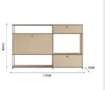 Modern Module Living Room Cabinet Stainless Steel TV Cabinet Storage Combination Sideboard Chest of Drawers Customizable