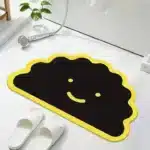 Cute Black Cat Shaped Quick-Dry Diatomaceous Earth Bath Mat Funny Cat Lovers Soft Diatom Mud Absorbent Floor Mat – styled in