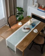 Table Runner Nordic Jacquard Geometric Table Flag Tassel Fashion Tea Flag Dining Flag Long Polyester Cotton Tablecloth