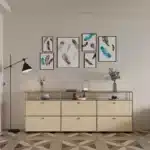 Modern Module Living Room Cabinet Stainless Steel TV Cabinet Storage Combination Sideboard Chest of Drawers Customizable