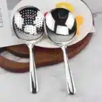 Stainless Steel Serving Spoons Dining Soup Rice Spoon with Drain Hole Heat Insulated Handle Kitchen Utensils Restaurant