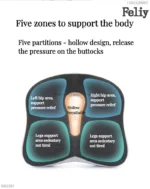 Memory Foam Office Chair Cushion Car Seat Support Pads Buttocks Pillow Massage Hips Orthopedic Pillow Coccyx Pain Relief