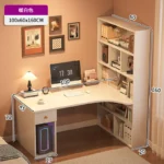 Large Computer Desk Bookshelf Corner Desks Home Desktop Computer Table L-shaped Long Writing Desks Double E-sports Gaming