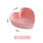 Heart Shaped Bowl Love Heart Ceramic Steamed Egg Bowl Candy Color Dessert Salad Plate 7 Inch Cake Fruit Plate Kitchen
