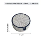 6 Pieces Colorful Shell Coaster Set Circle/Square Teapot Cup Insulation Pad Desktop Tableware Bowl Mat Home Kitchen Supplies