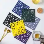 3pcs Silicone Placemats Square Heat Resistant Mats Placemat Kitchen Tableware Mat Hot Pots and Pans Coaster Kitchen