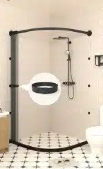 Toilet Non-porous Corner Magnetic Folding Invisible Shower Curtain Waterproof and Mildew-proof Thickened Shower Partition