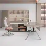 Large Wood Aesthetic Office Desk Designer Modern Drawers Standing Computer Desk Executive Wooden Mesa Escrivaninha Furniture