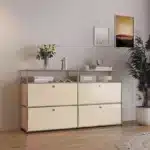 Modern Module Living Room Cabinet Stainless Steel TV Cabinet Storage Combination Sideboard Chest of Drawers Customizable