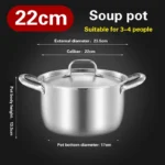 316 stainless steel soup pot Extra thick food grade soup pot Thickened double ear pot Electromagnetic furnace gas special pots - Image 10