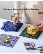 3pcs Silicone Placemats Square Heat Resistant Mats Placemat Kitchen Tableware Mat Hot Pots and Pans Coaster Kitchen