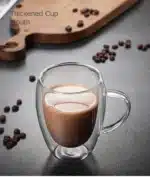 2PC Double Wall Glass Cup Heat Insulation Transparent Handmade Tea Drink Cups MINI Whisky glasses Coffee Mug with handle