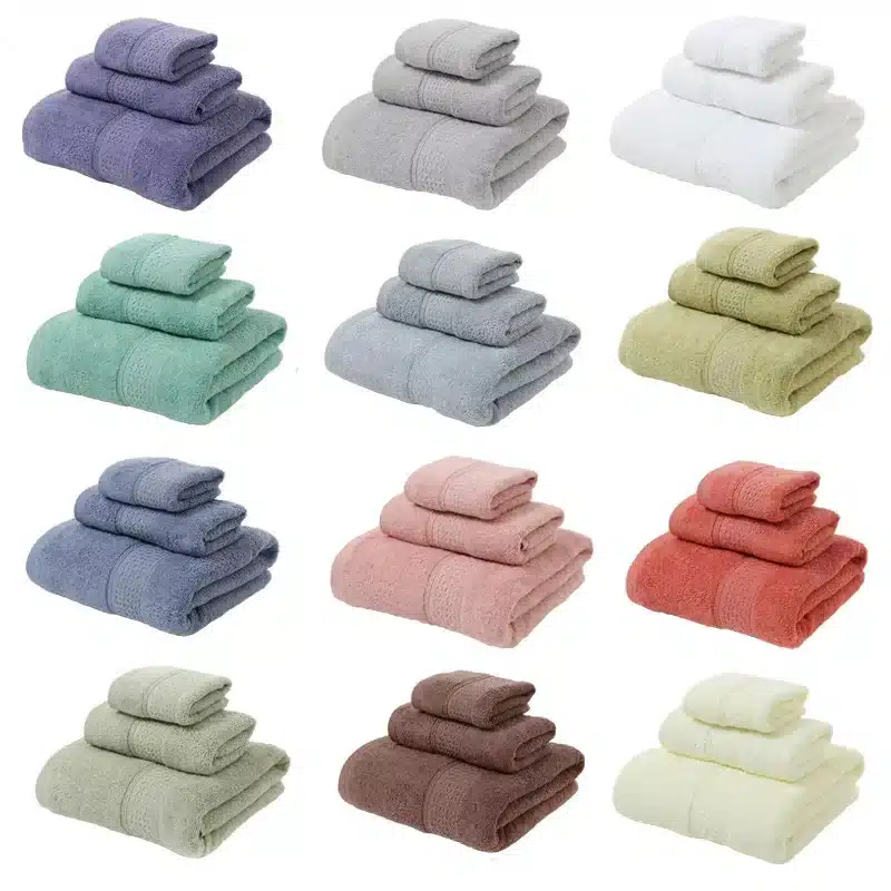 6PCS / 3PCS Luxury Lace Embroidered Cotton Towel Set Bath Towels Face Towel Hand Towel Washcloths Quick Dry Soft Terry Towels