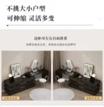 6-Drawer Wooden Dresser with Mirror and Jewelry Box - Modern Vanity Table for Bedroom – close-up detail