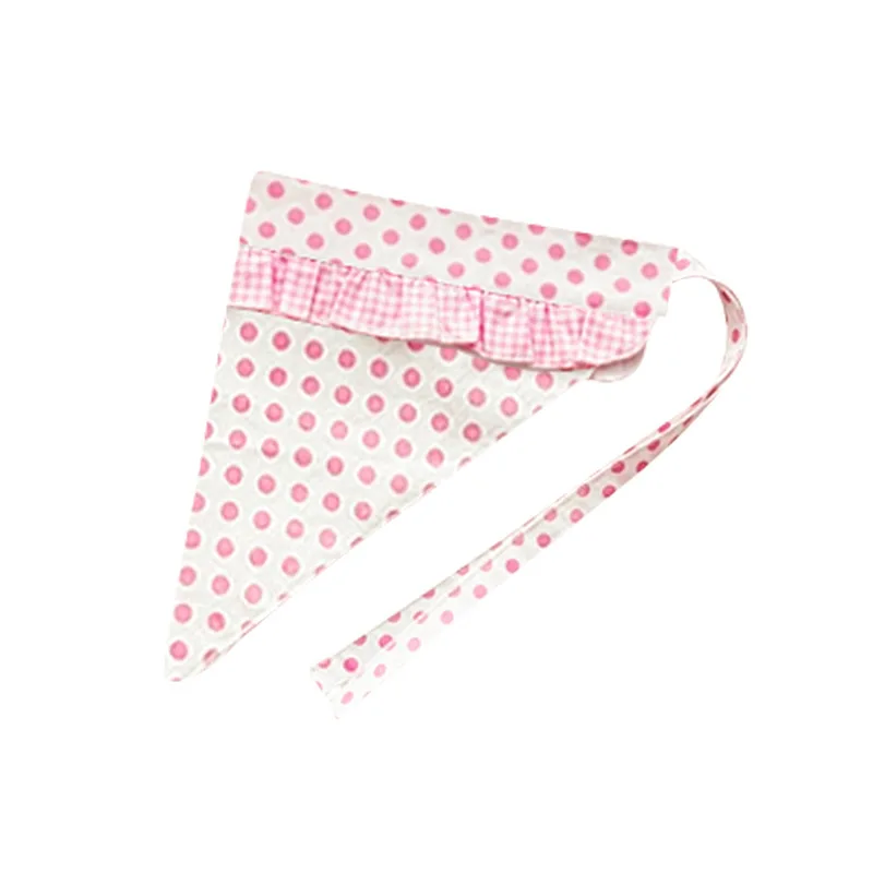 Sweet Pink Cute Chef Apron Suit Girl Anti-fouling Lace Apron Pink Polka Dot Strap Kitchen Home Catering Work Apron