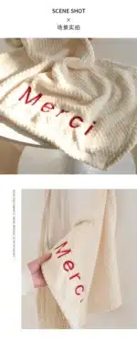INS Texture Square Towel Quick Dry Letter Embroidery Hand Towel Soft Water Absorption Hand Towel for Kitchen Bathroom