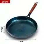 Cast Iron Frying Pan Hand hammering Uncoated Skillet Fried Egg Steak Kitchen Pan for Gas Stove Induction Cooker 30cm