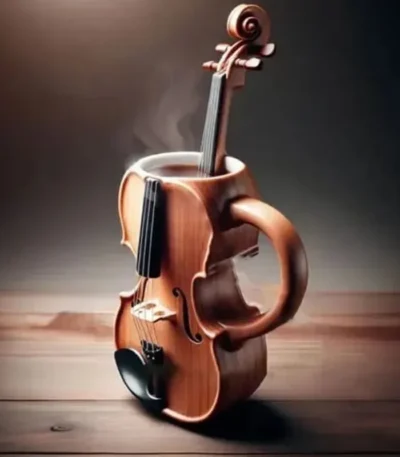 New Unique Musical Instrument Coffee Mug Creative 3D Saxophone Violin Cup Novel Mugs Milk Cup High-End Gift Desktop Ornaments