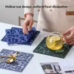 3pcs Silicone Placemats Square Heat Resistant Mats Placemat Kitchen Tableware Mat Hot Pots and Pans Coaster Kitchen