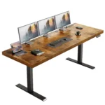 71 Inch Executive Electric Standing Desk, Height Adjustable Desk with Power Outlet & 1.38" Thick 3-Piece Desktop,,