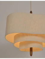 Japanese Wabi Sabi Cloth Ceiling Chandelier For Living Room Island Bedroom LED Pendant Light Modern Home Decor Lighting