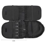 Durable knife carrying case with 21 pockets for chef knives and kitchen utensils