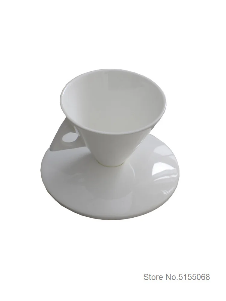 70ml White Cone Coffee Cup And Saucer Set Office Coffeeware Ceramic ESPRESSO Glass Cappuccino Mug Bone China Demitasse Teacup