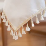 Nordic White Tablecloth Cotton Linen Map Rectangle Round Table Cloth Soft Cover Lace Tassel Outdoor Picnic Blanket for