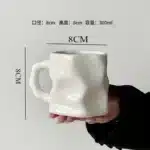 Creative Irregular Pitted Ceramic Coffee Cup 30ml Afternoon Tea Dessert Tea Cup Simple Office Mug Couple Mug Gift Home Decor