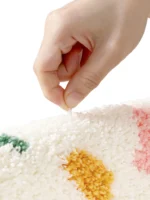 Creative Flower Bath Mat Home Bathroom Decoration Rug Thickened Flocking Super Fiber Carpet Absorbent Foot Mat Anti-slip