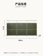 Sideboard Storage Cabinets Modular Combination Metal Frame for Living Room Office Drawers Customizable Large Storage Olive Green - Image 38