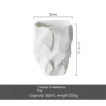 Rock Shape Mouthwash Mug Ceramic Toothbrush Cup Storage Tray Portable Travel Toothbrush Mug Vanity Sink Bathroom Accessories