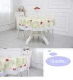 PVC Hotel Waterproof and Oil Proof Large Round Tablecloth Hotel Plastic Round Table Cloth Wash Free and Scald Proof Table
