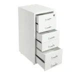 6 Drawer File Cabinet with Lock, Vertical Filing Storage Cabinets with Wheels Metal Rolling Organizer for Home Office Study