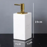 Minimalist Volakas White Natural Marble Set for Bathroom Luxury Soap Dispenser Toothbrush Holder Tray Bathroom Set
