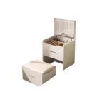 Compact LED Makeup Vanity Desk with Stool and Mirror – styled in a modern Vanities setting
