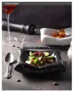INS Creative White Hotel Square Plate, Ceramic Cold Dish, Artistic Conception Tableware, New Products – in a cozy room