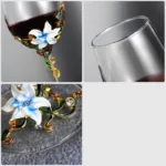 Creative Enamel Crystal Goblet Glasses for Champagne Glass Cup Set Luxury Glass Cups Glasses of Wine Wineglass Vintage