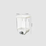 Airtight plastic cereal storage containers with pour spout and measuring cup lid