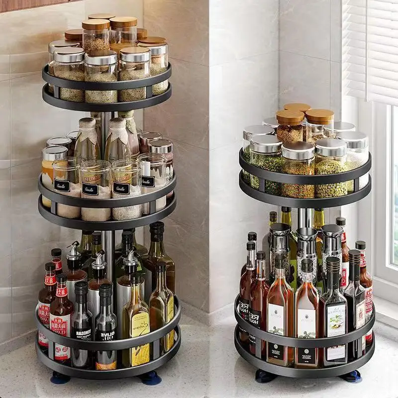 Rotatable Kitchen Storage Rack kitchen Accessories Spice Storage Rack Clean Storage 360 Degrees Rotatable Kitchen Storage Rack kitchen Accessories Spice Storage Rack Clean Storage 360 Degrees Rotatable Organizer Turntable