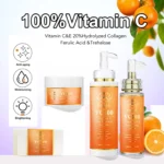 AILKE Vitamin C Whitening Set for Women, Reduce Dark Spots, Hyperpigmentation, Skin Moisturizer, With Collagen, Vitamin E