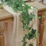 2-10Meters Pure Cotton Table Runner Retro Burr Texture Gauze Cloth Dining Vintage Wedding Party Christmas Linen Decoration