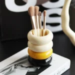 Pure Color Pencil Pen Organizer Brush Cosmetics Storage Box Desk Stationery Organizer Pen Holder Desk School Office Supplies
